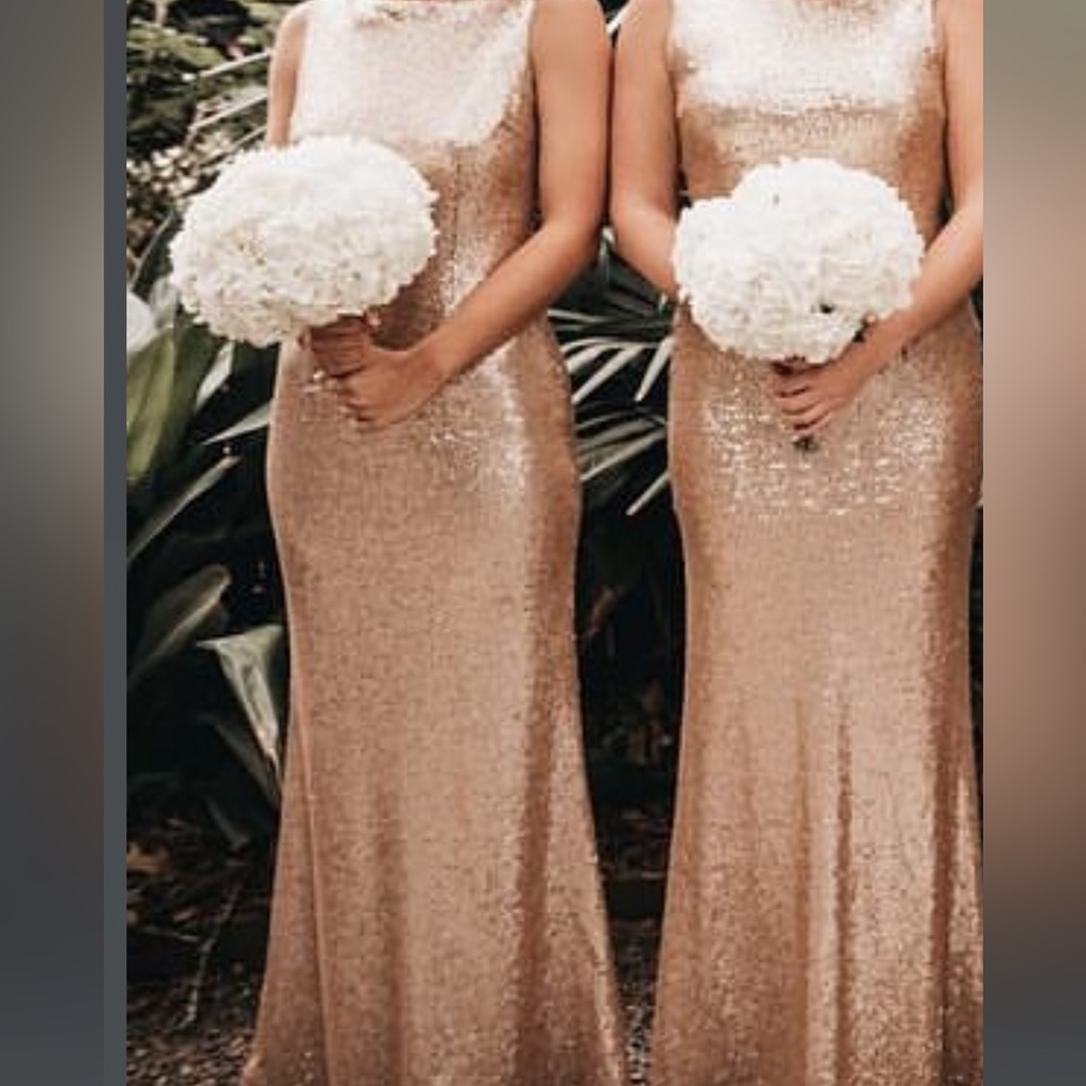Lulu's Shimmering Gold Sequin Maxi Dress